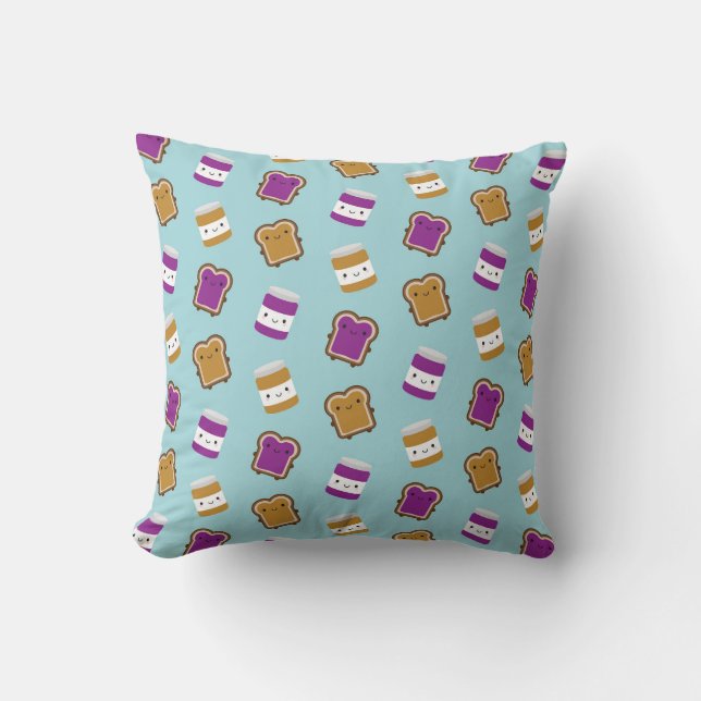 Coussin Kawaii Peanut Butter & Jelly Sandwich Couple (Recto)