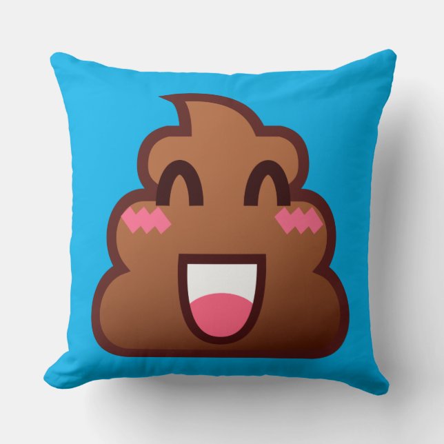 Coussin kawaii poop emojis (Recto)