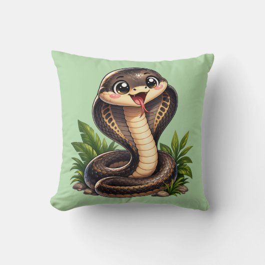 Coussin Kawaii Serpent Cobra Mignon (Recto)