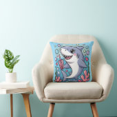 Coussin Kawaii Shark Boba Tea Ocean Vibes (Chaise)