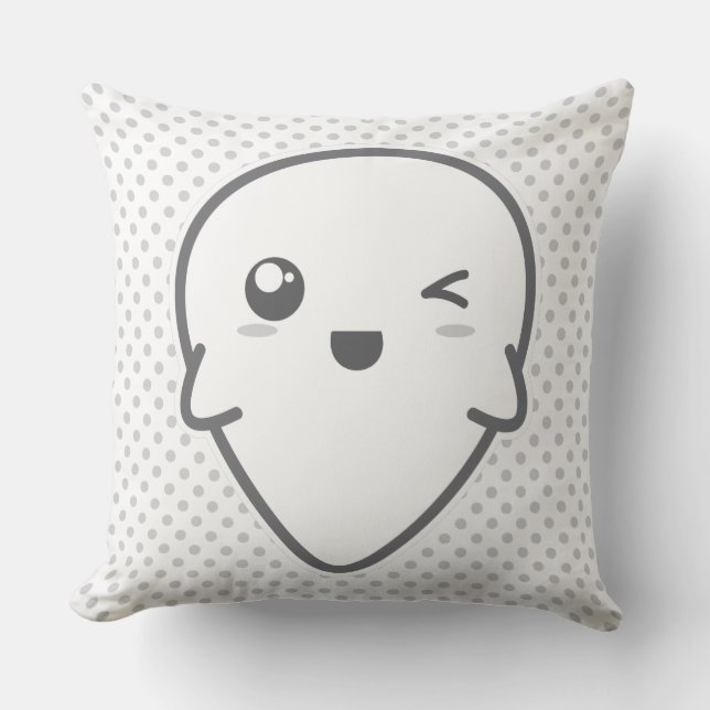 Coussin Kawaii Winking Ghost Thlow (Recto)
