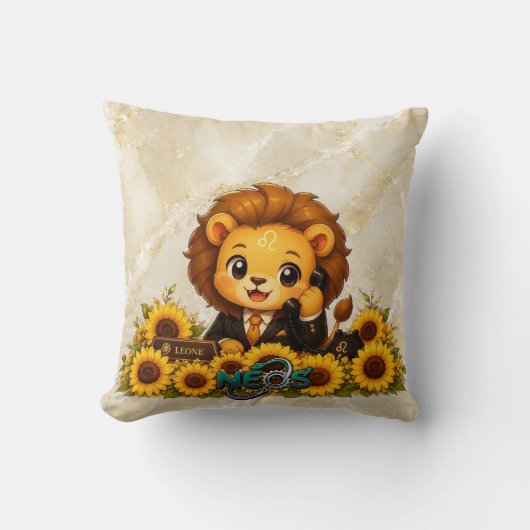 Coussin Kawaii Zodiaque Neos Lion (Recto)
