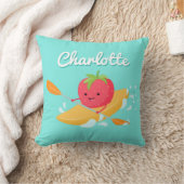 Coussin Kayaking Cute fraise (Couverture)