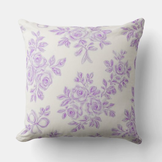 Coussin Kaye and Summer Lavender Flowers (Recto)