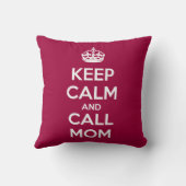 Coussin Keep Calm and Call Mom (Verso)