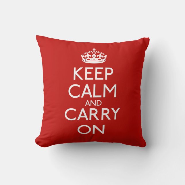 Coussin Keep Calm and Carry (Recto)