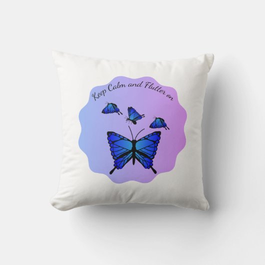 Coussin Keep Calm and Flutter on (Recto)
