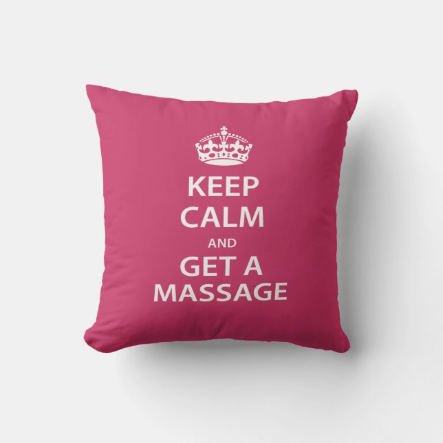 Coussin Keep Calm and Get a massage (Recto)