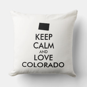 Coussin KEEP CALM et LOVE COLORADO personnalisables