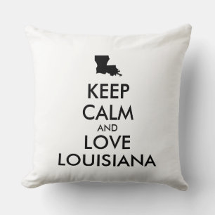 Coussin KEEP CALM et LOVE LOUISIANA
