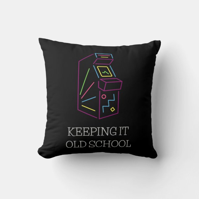 Coussin Keeping It Old School - Cabinet Arcade (Recto)