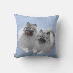 Coussin Keeshond Paire de Kees Peinture Art animal origina