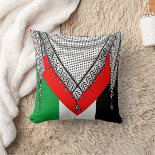 Coussin Keffiyeh Écharpe palestinienne tissu traditionnel
