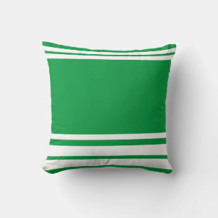 Coussin Kelly Bandes fines vertes et blanches