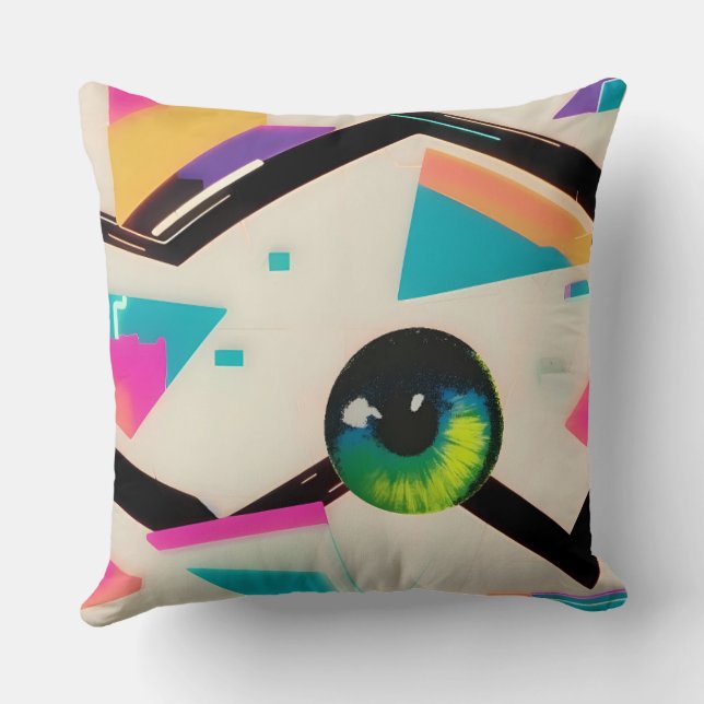 Coussin Ken Gage Memphis Design Group Popsicle Eyeball (Verso)