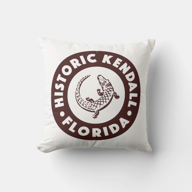 Coussin Kendall Florida Circle - Brown (Recto)