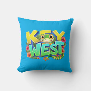 Coussin Key West Gecko Floride