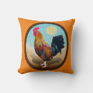 Coussin Key West - Rooster tzigane Vintage ovale