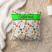 Coussin Kid Halloween Ghost Citrouille Black Chat Personna (Couverture)