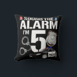 Coussin Kids 5 Year Old Police Birthday Officier Cop Car 5<br><div class="desc">Enfants 5 ans Police Anniversaire Officier Cop Car 5e Cadeau Pour Garçon</div>