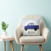 Coussin Kids Cute Blue Pickup Camion Garçons Nom Nursery (Chaise)