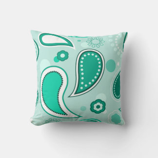 Coussin Kids Turquoise Water Droplet Inspiré Paisley