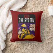 Coussin Kill the System Anti-Establishment Pyramid Eye Art (Couverture)