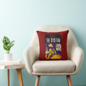 Coussin Kill the System Anti-Establishment Pyramid Eye Art (Chaise)