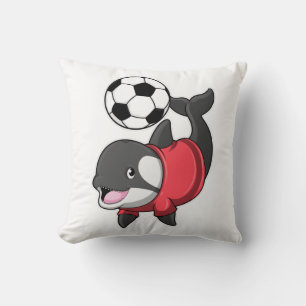 Coussin Killerwhale comme joueur de football avec Soccer