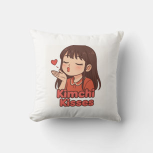 Coussin Kimchi Kisses - Jolie T-shirt Kawaii pour amoureux