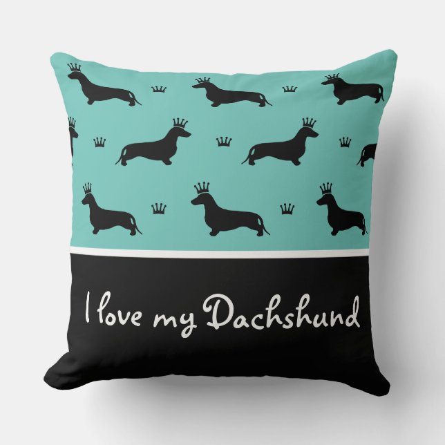 Coussin King Short Hair Dachshund - motif 1 (Recto)