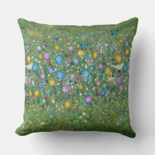 Coussin KiniArt Flower Garden Oiseaux Papillons
