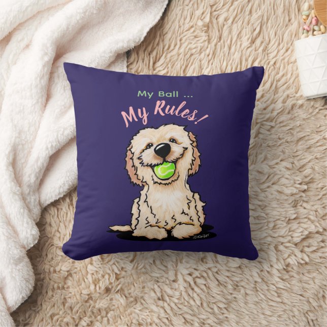 Coussin KiniArt Goldendoodle MON BALL (Couverture)