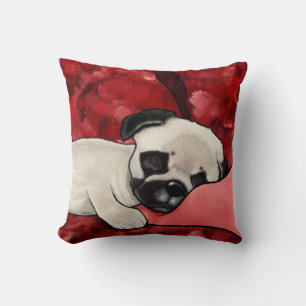 Coussin KiniArt Pug endormi