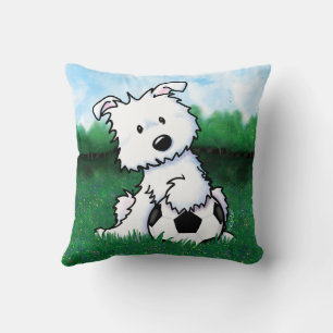 Coussin KiniArt Soccer Westie Chiot