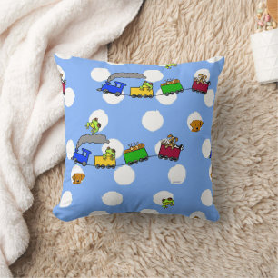 Coussin KiniArt Trains Escargots Chien Chien Chien Tails