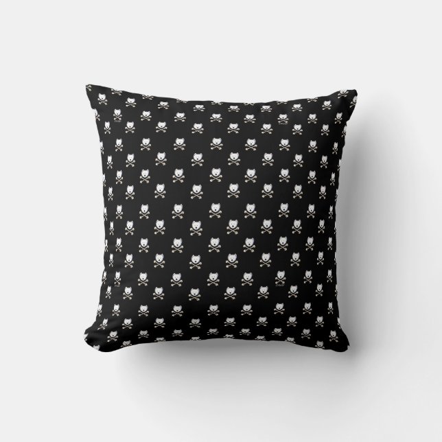 Coussin KiniArt Westie Crossbones (Recto)