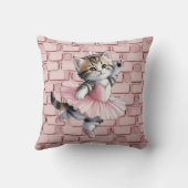 Coussin Kit de fête d'anniversaire pour fille avec chaton (Verso)