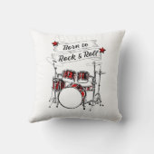Coussin Kit de tambour Né à Rock & Roll Drummer Kid Drummi (Verso)