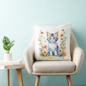 Coussin Kit Nounours Personnalisé et Fleurs Nom de Bébé (Chaise)