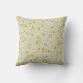 Coussin Kits mignons et drôles sur vert clair (Verso)