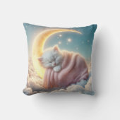 Coussin Kitten dormant sur une lune de croissant (Recto)