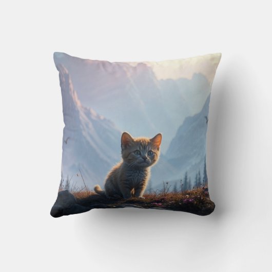 Coussin Kitten perdu dans le désert (Verso)