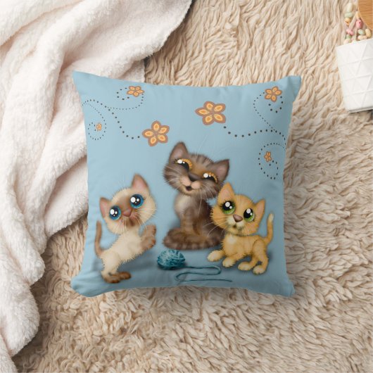 Coussin Kittens à Play Blue (Couverture)