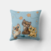 Coussin Kittens à Play Blue (Verso)