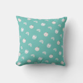 Coussin Kittens et Rainbows Motif Design Turquoise bébé (Recto)