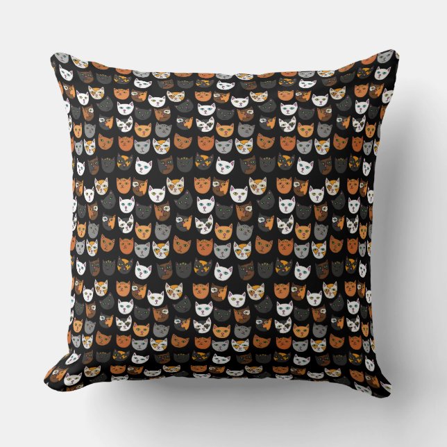 Coussin Kitty Chats partout motif (Recto)