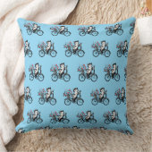 Coussin Kitty vintage À Vélo (Couverture)