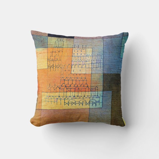 Coussin Klee - Architecture polyphonique (Recto)