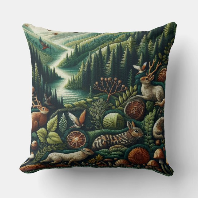 Coussin Knit inspiré par la nature (Recto)